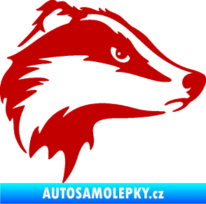 Samolepka Jezevec 002 pravá tmavě červená