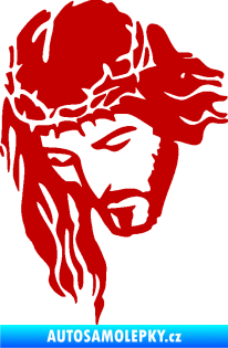 Samolepka Ježíš 003 levá tmavě červená