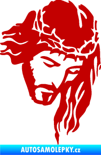 Samolepka Ježíš 003 pravá tmavě červená