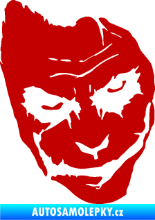 Samolepka Joker 002 pravá tvář tmavě červená