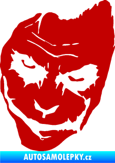 Samolepka Joker 002 levá tvář tmavě červená