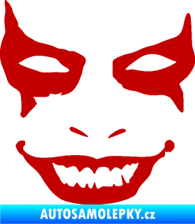 Samolepka Joker 004 tvář levá tmavě červená