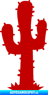 Samolepka Kaktus 001 levá tmavě červená