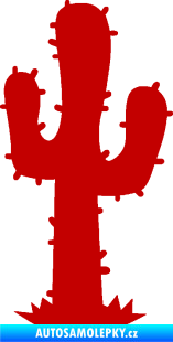 Samolepka Kaktus 001 pravá tmavě červená