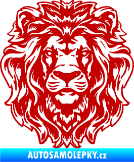 Samolepka Kapota 040 lví hlava tmavě červená
