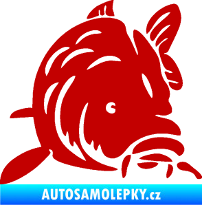 Samolepka Kapr 002 pravá tmavě červená