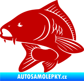 Samolepka Kapr 008 levá tmavě červená