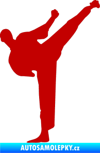 Samolepka Karate 001 pravá tmavě červená