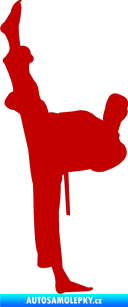 Samolepka Karate 005 levá tmavě červená