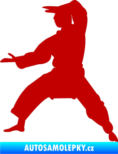 Samolepka Karate 006 levá tmavě červená