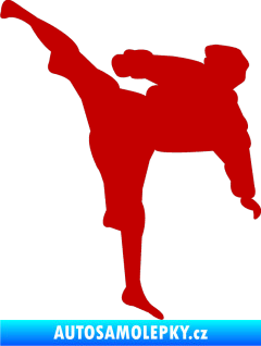 Samolepka Karate 009 levá tmavě červená