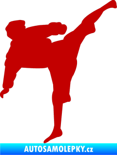 Samolepka Karate 009 pravá tmavě červená