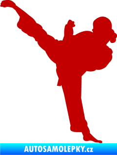 Samolepka Karate 012 levá tmavě červená