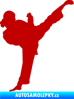 Samolepka Karate 012 pravá tmavě červená