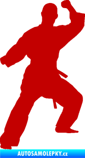 Samolepka Karate 014 levá tmavě červená