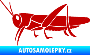 Samolepka Kobylka 002 levá tmavě červená