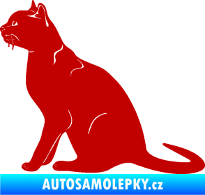 Samolepka Kočka 021 levá tmavě červená