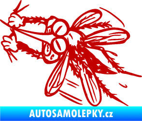 Samolepka Komár 002 levá tmavě červená