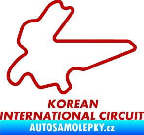Samolepka Okruh Korean International Circuit tmavě červená