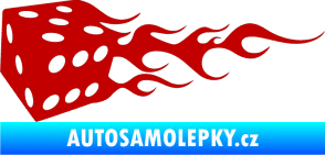Samolepka Kostky 002 levá tmavě červená