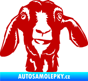 Samolepka Koza 003 pravá tmavě červená