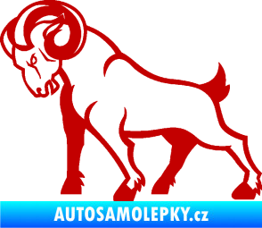 Samolepka Kozel 002 levá tmavě červená