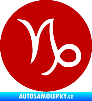 Samolepka Kozoroh 001 - horoskop tmavě červená