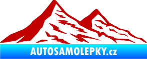 Samolepka Krajina hory 009 pravá tmavě červená