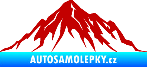 Samolepka Krajina hory 010 pravá tmavě červená