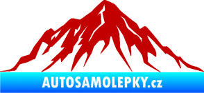 Samolepka Krajina hory 010 levá tmavě červená