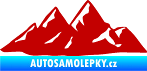 Samolepka Krajina hory 014 pravá tmavě červená