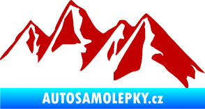 Samolepka Krajina hory 015 pravá tmavě červená