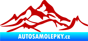 Samolepka Krajina hory 017 pravá tmavě červená