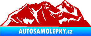 Samolepka Krajina hory 024 levá tmavě červená