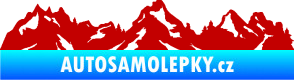 Samolepka Krajina hory 034 levá tmavě červená