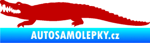 Samolepka Krokodýl 002 levá tmavě červená