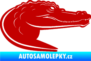Samolepka Krokodýl 004 pravá tmavě červená