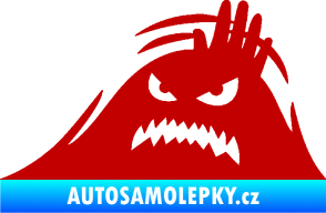 Samolepka Kuk 005 levá vzteklý šmírák tmavě červená