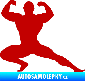 Samolepka Kulturista 015 pravá tmavě červená