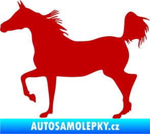 Samolepka Kůň 009 levá tmavě červená
