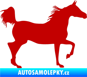 Samolepka Kůň 009 pravá tmavě červená