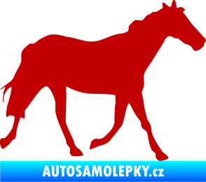 Samolepka Kůň 012 pravá tmavě červená