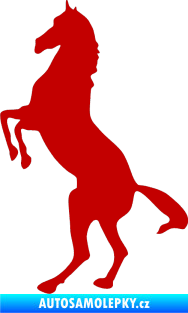 Samolepka Kůň 013 levá na zadních tmavě červená