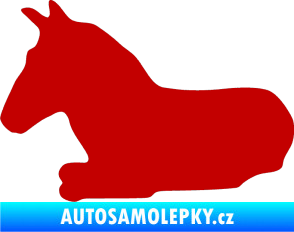 Samolepka Kůň 017 levá ležící tmavě červená