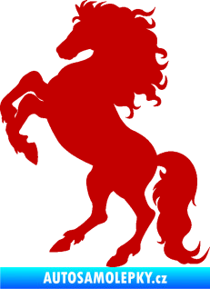 Samolepka Kůň 038 levá tmavě červená