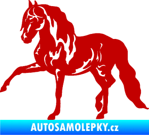 Samolepka Kůň 039 levá tmavě červená