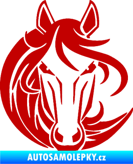 Samolepka Kůň 043 levá tmavě červená