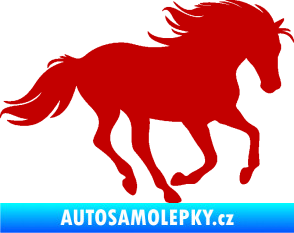 Samolepka Kůň 071 pravá běžící tmavě červená