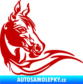 Samolepka Kůň 085 pravá tmavě červená