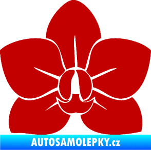 Samolepka Květina dekor 023 orchidej květ tmavě červená